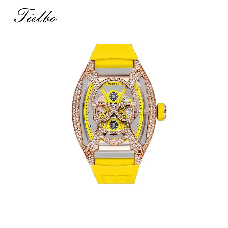 Kale Watch – Transparent, Iced-Out, Automatic T828M