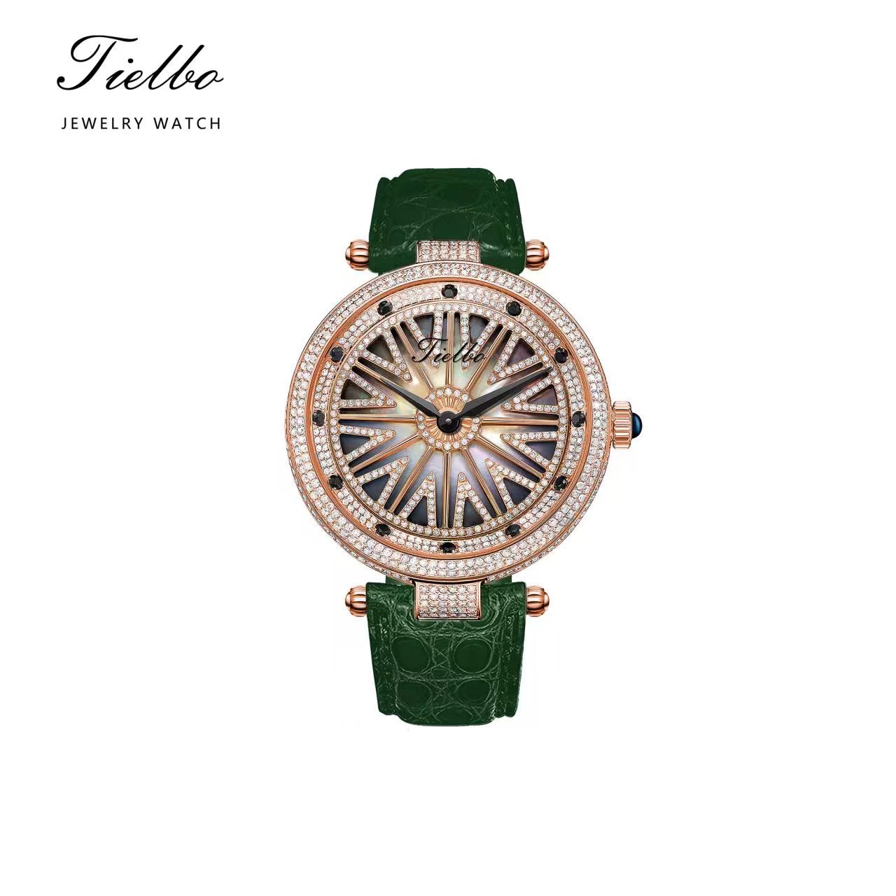 Fortune Flow Watch – Rotating Dial, Iced-Out, 42mm T127L