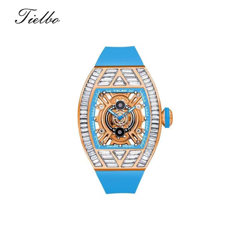 Crystal Storm Watch – Quartz, Skeleton, Crystal Inlay T827S