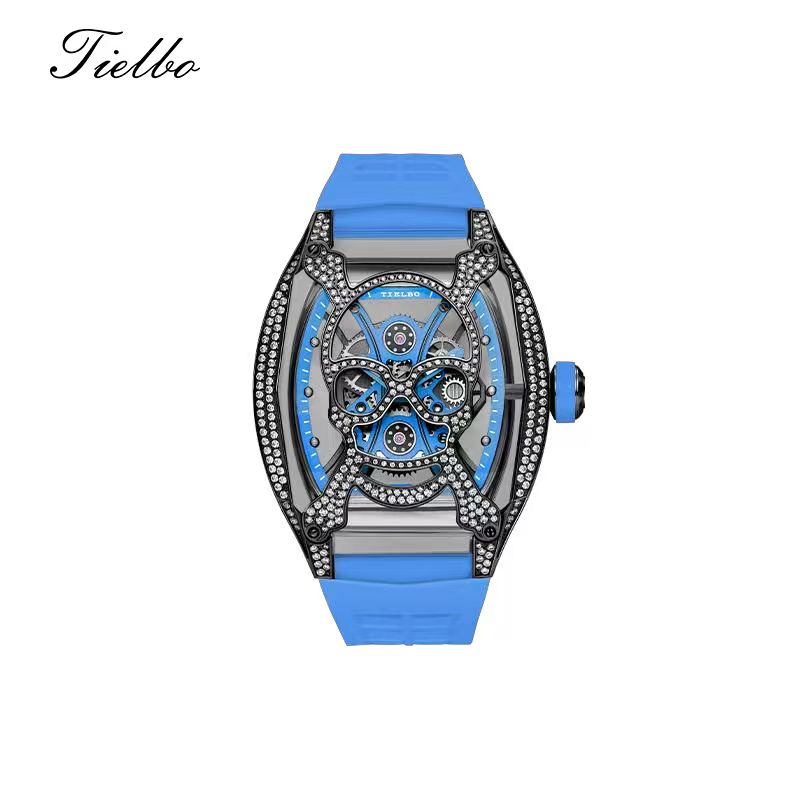 Kale Watch – Transparent, Iced-Out, Automatic T828M