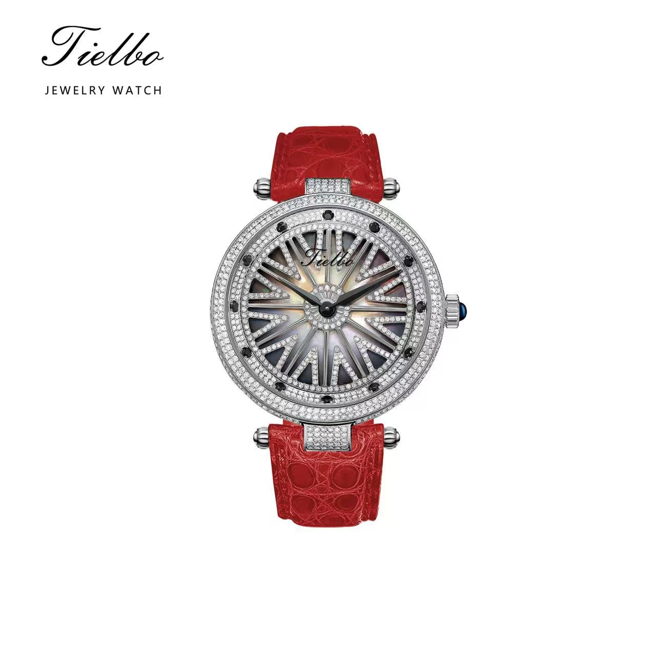 Fortune Flow Watch – Rotating Dial, Iced-Out, 42mm T127L