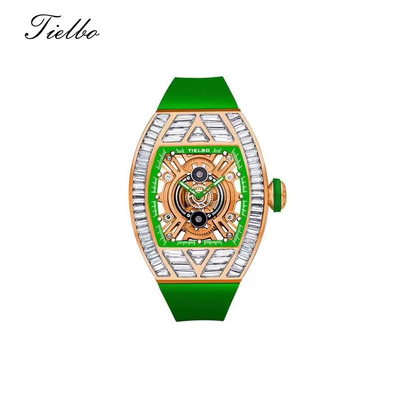Crystal Storm Watch – Quartz, Skeleton, Crystal Inlay T827S