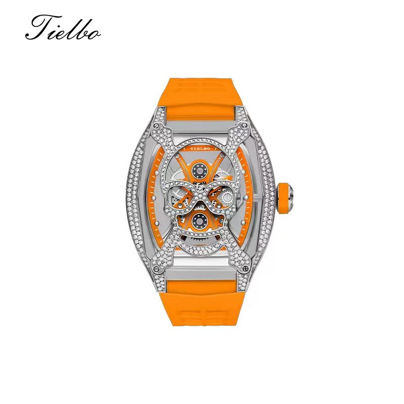 Kale Watch – Transparent, Iced-Out, Automatic T828M