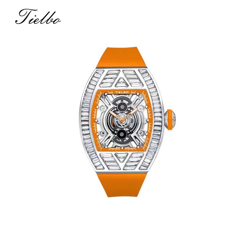 Crystal Storm Watch – Quartz, Skeleton, Crystal Inlay T827S