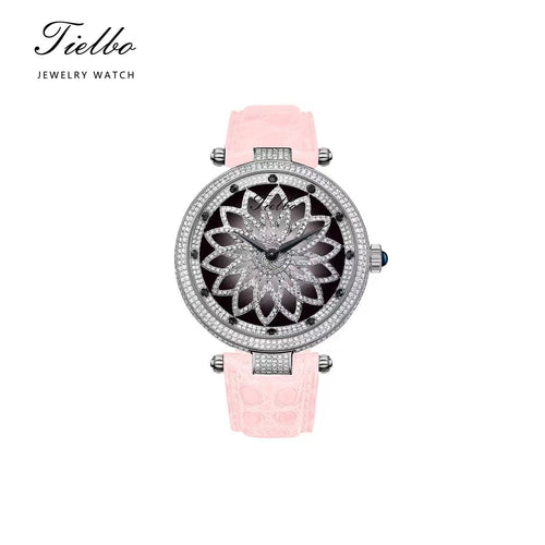 Bloom Watch – Rotating Dial, Iced-Out, 42mm T127L