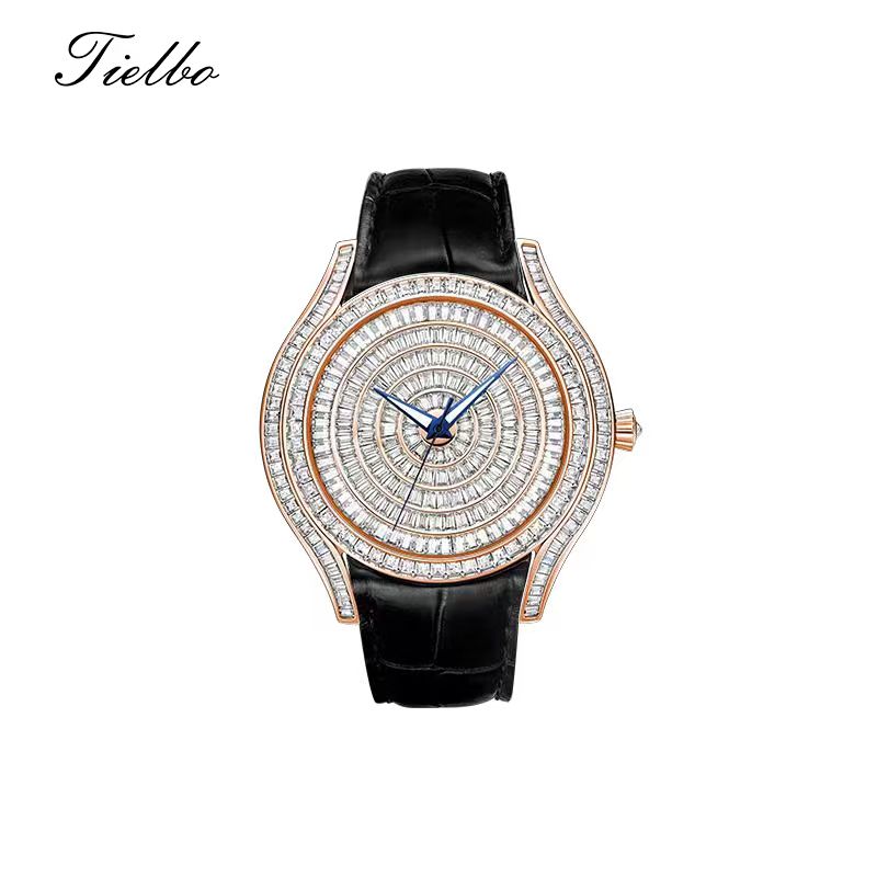 Waltz Automatic Watch – Full Crystal, Elegant, 39×45mm T815M