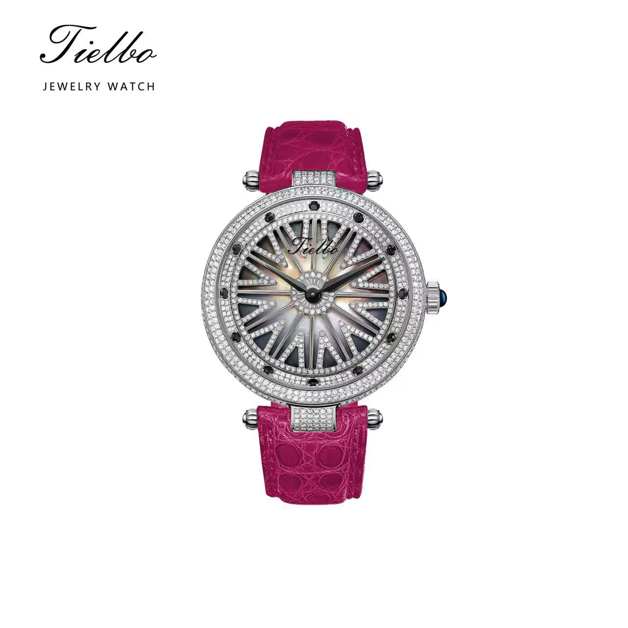 Fortune Flow Watch – Rotating Dial, Iced-Out, 42mm T127L