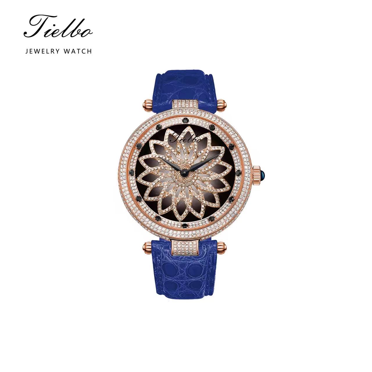 Bloom Watch – Rotating Dial, Iced-Out, 42mm T127L