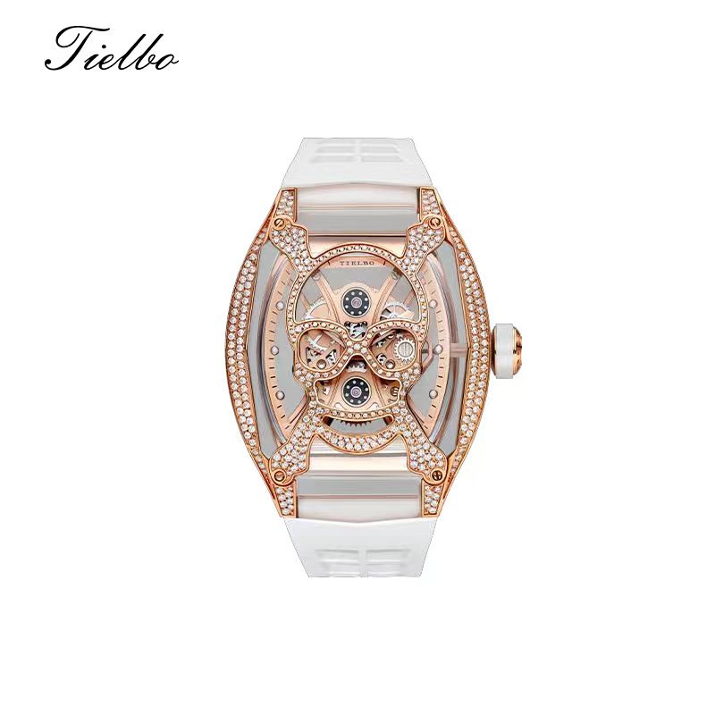 Kale Watch – Transparent, Iced-Out, Automatic T828M