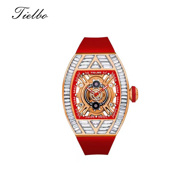 Crystal Storm Watch – Quartz, Skeleton, Crystal Inlay T827S