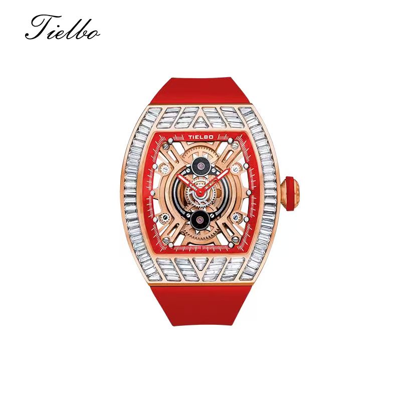 Crystal Storm Watch – Quartz, Skeleton, 40×46mm T827L