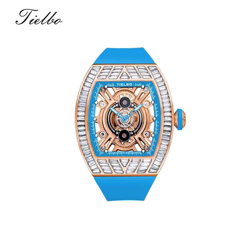 Crystal Storm Watch – Quartz, Skeleton, 40×46mm T827L