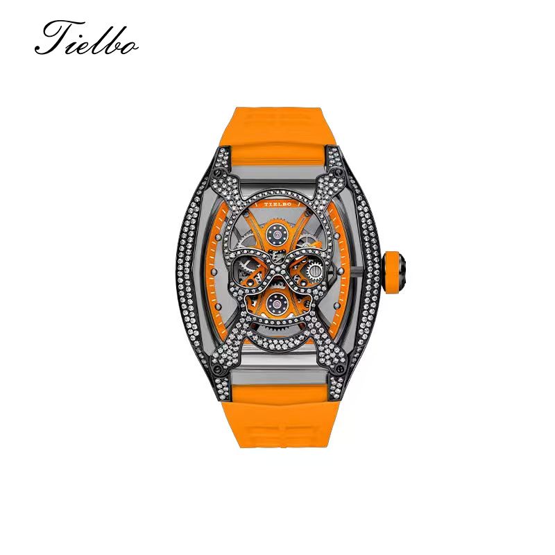 Kale Watch – Transparent, Iced-Out, Automatic T828M
