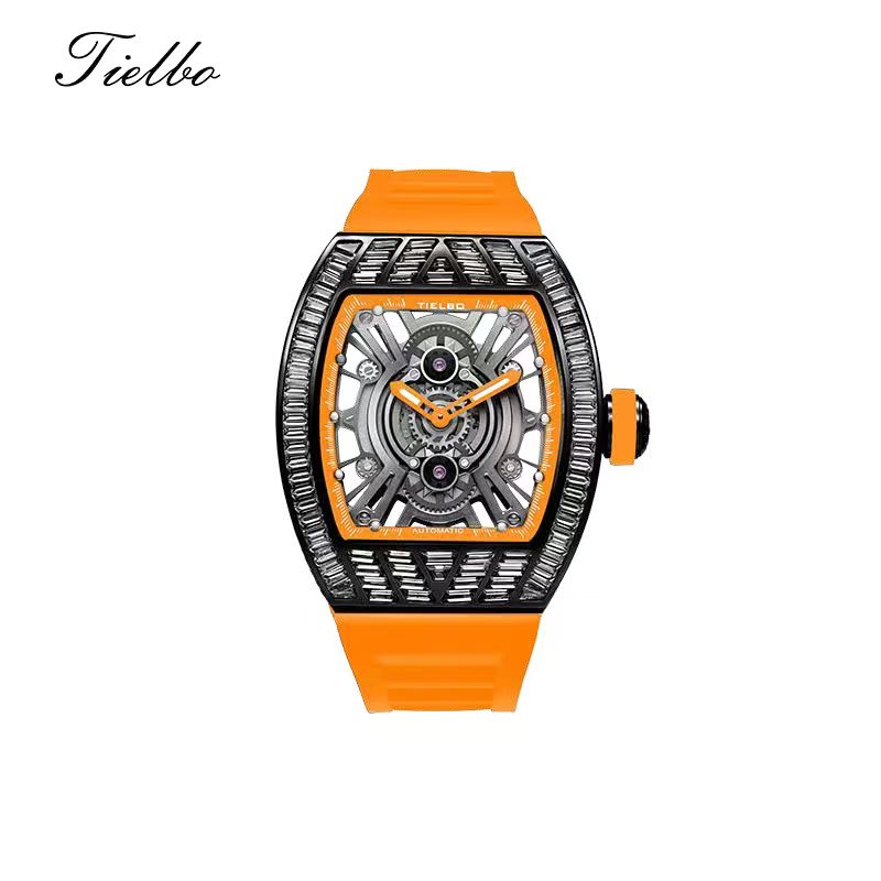 Crystal Storm Automatic Watch – Skeleton, 43×51mm, 368 Crystals T827M