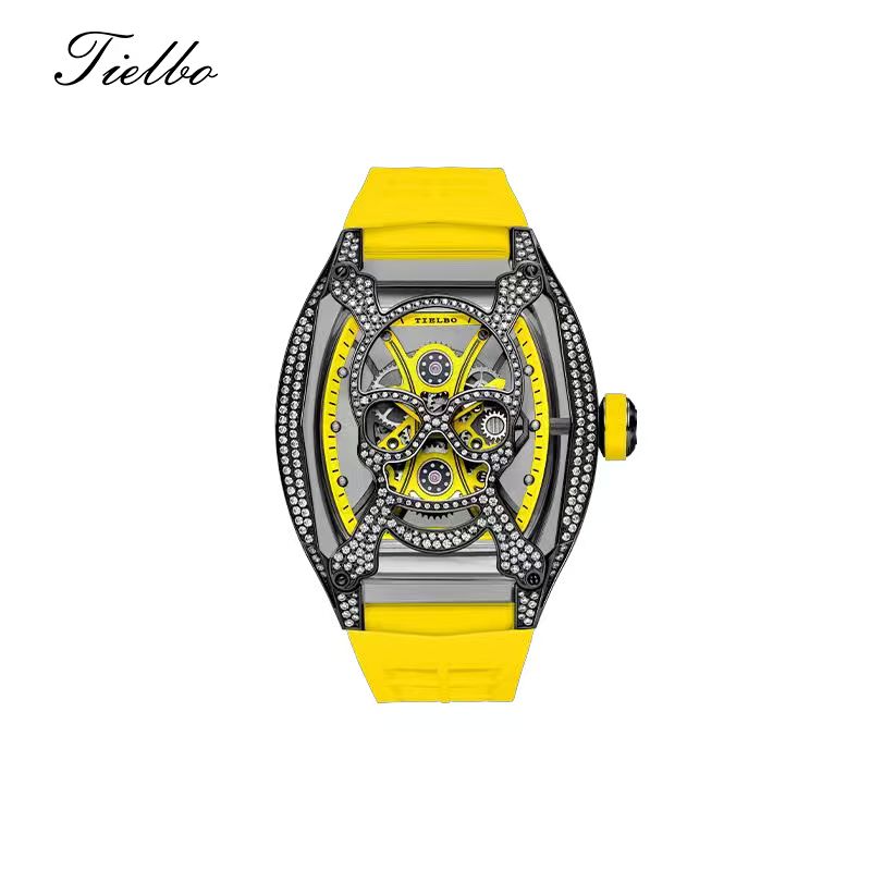 Kale Watch – Transparent, Iced-Out, Automatic T828M