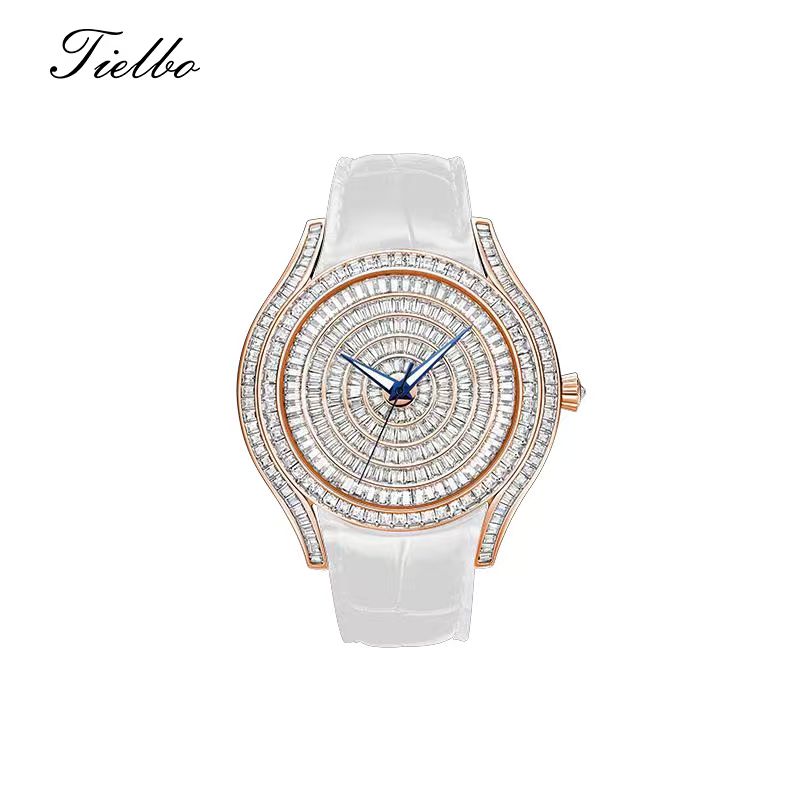 Waltz Automatic Watch – Full Crystal, Elegant, 39×45mm T815M