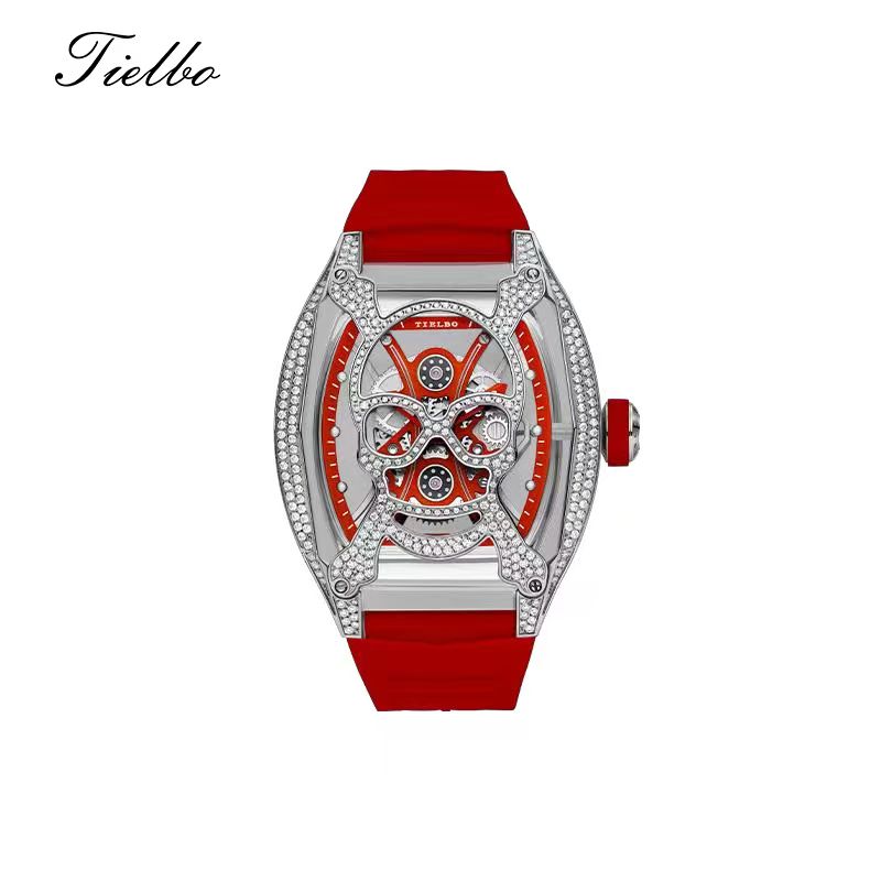 Kale Watch – Transparent, Iced-Out, Automatic T828M