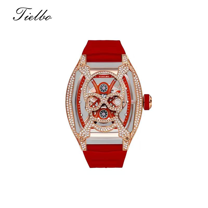 Kale Watch – Transparent, Iced-Out, Automatic T828M