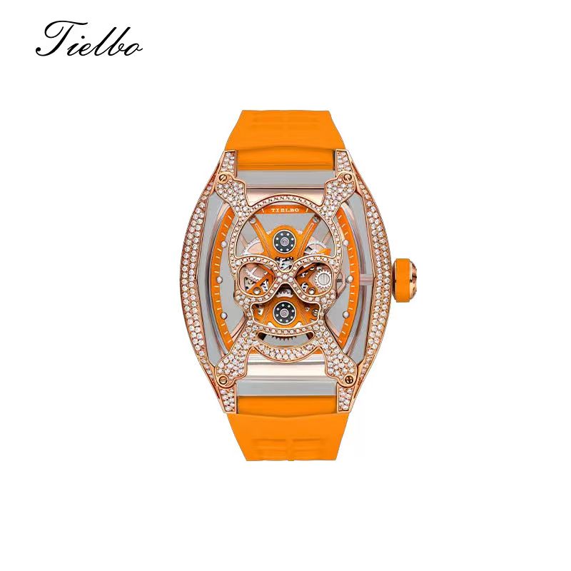 Kale Watch – Transparent, Iced-Out, Automatic T828M