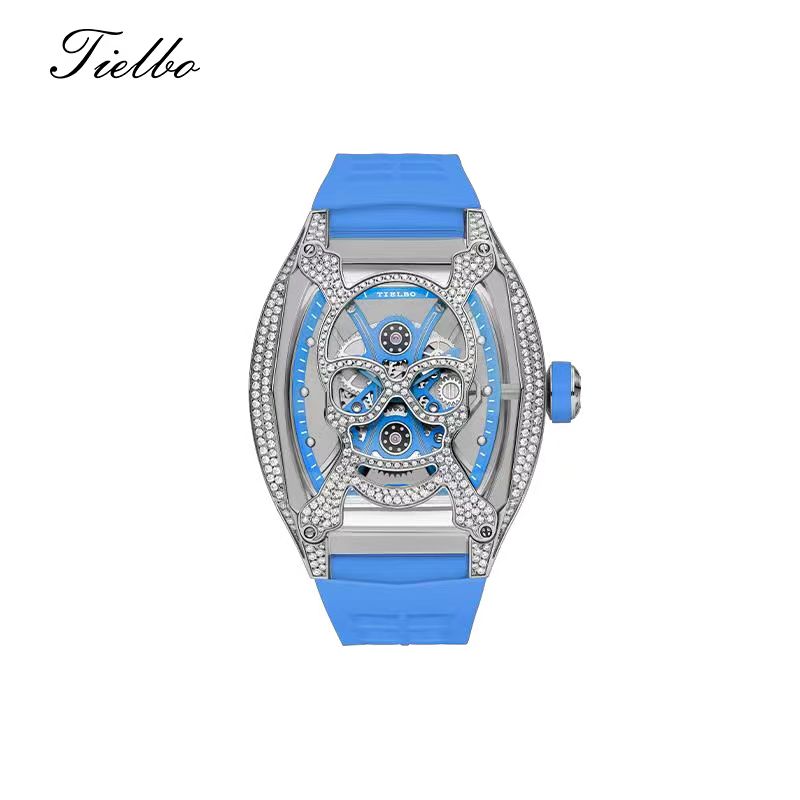 Kale Watch – Transparent, Iced-Out, Automatic T828M