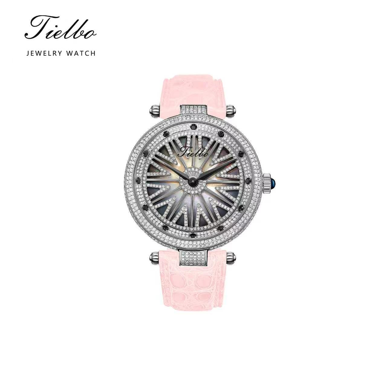 Fortune Flow Watch – Rotating Dial, Iced-Out, 42mm T127L
