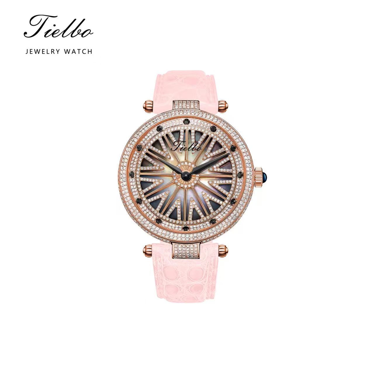 Fortune Flow Watch – Rotating Dial, Iced-Out, 42mm T127L
