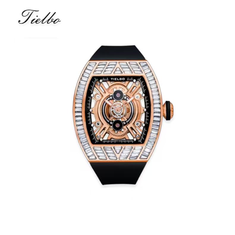 Crystal Storm Watch – Quartz, Skeleton, 40×46mm T827L
