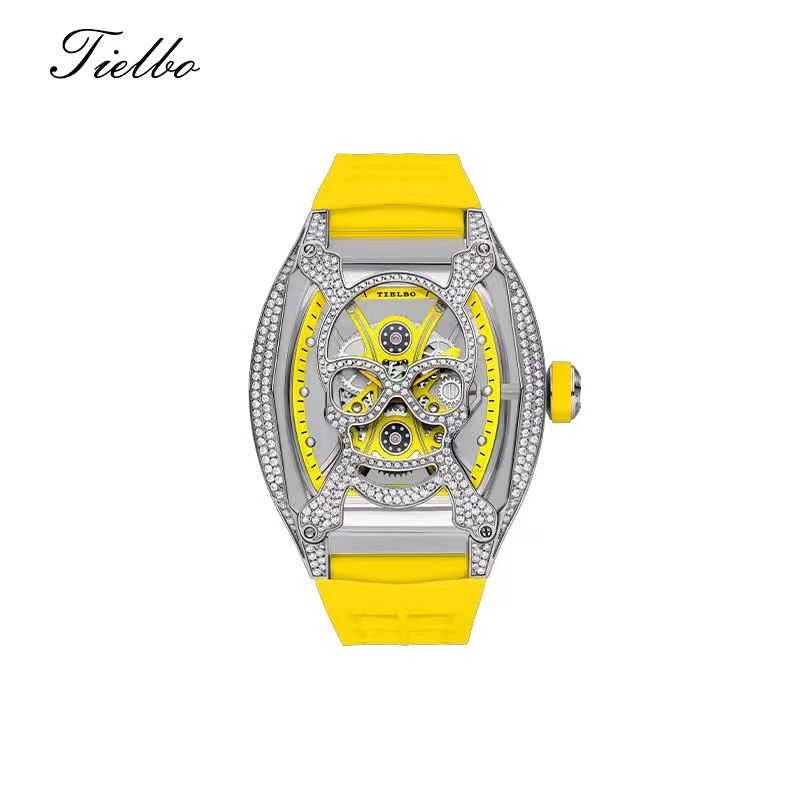 Kale Watch – Transparent, Iced-Out, Automatic T828M