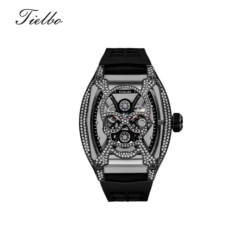 Kale Watch – Transparent, Iced-Out, Automatic T828M