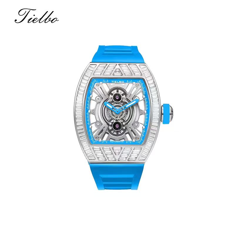 Crystal Storm Automatic Watch – Skeleton, 43×51mm, 368 Crystals T827M