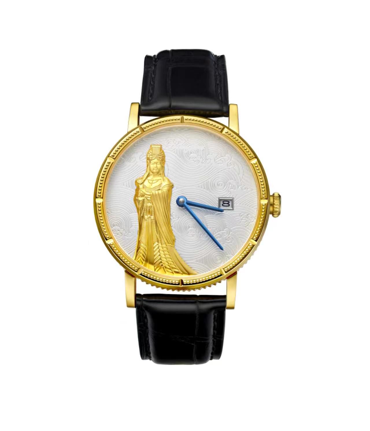 Mazu Blessing Watch – 24K Gold, Automatic T718