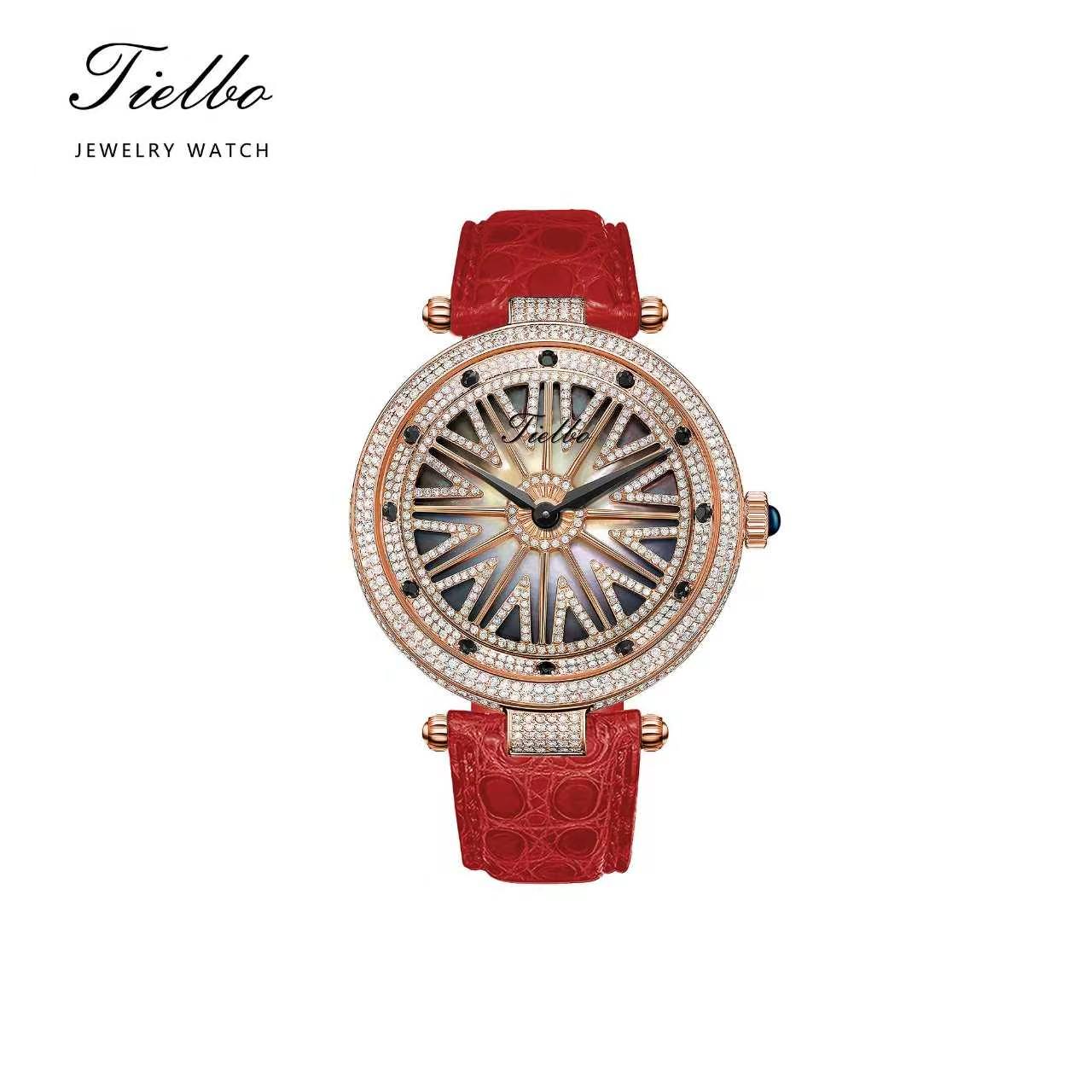 Fortune Flow Watch – Rotating Dial, Iced-Out, 42mm T127L