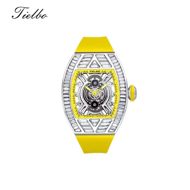 Crystal Storm Watch – Quartz, Skeleton, Crystal Inlay T827S