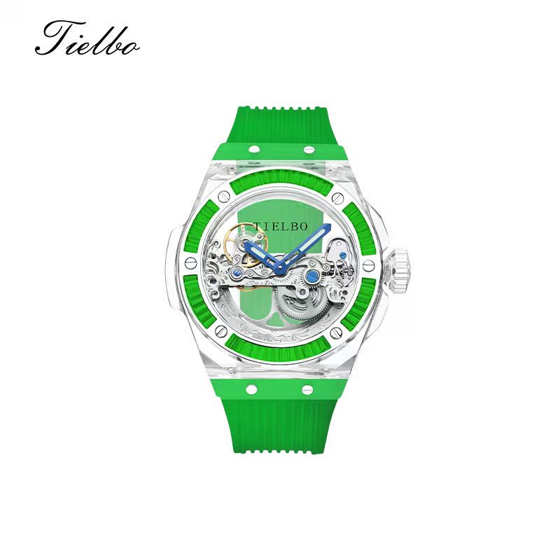 Prism Black – Transparent Skeleton Watch T711