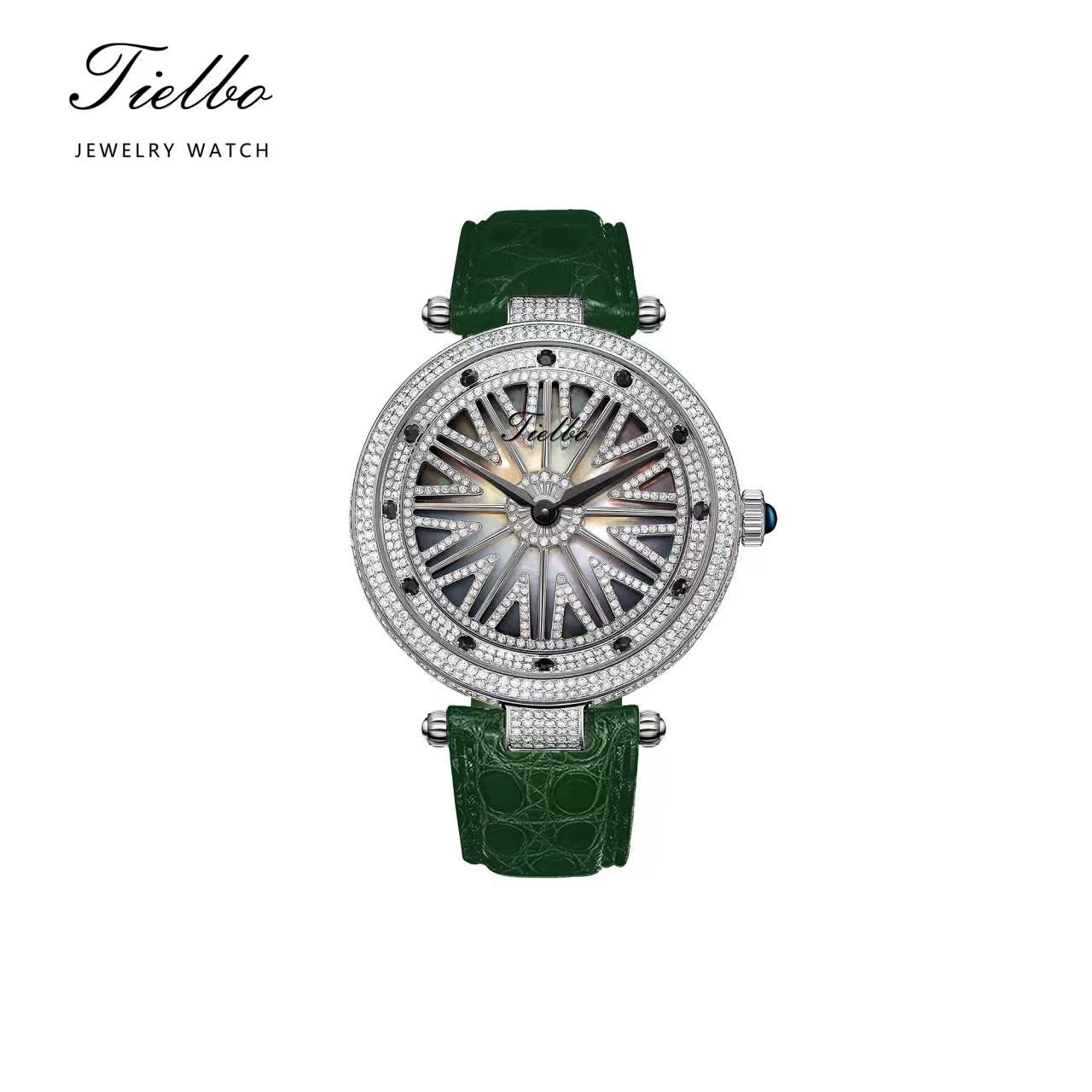Fortune Flow Watch – Rotating Dial, Iced-Out, 42mm T127L