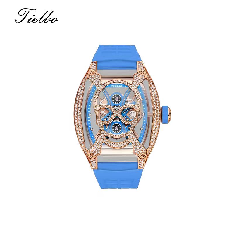 Kale Watch – Transparent, Iced-Out, Automatic T828M