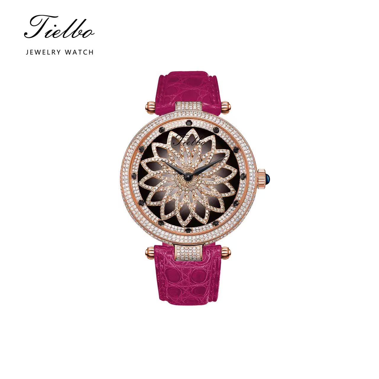 Bloom Watch – Rotating Dial, Iced-Out, 42mm T127L