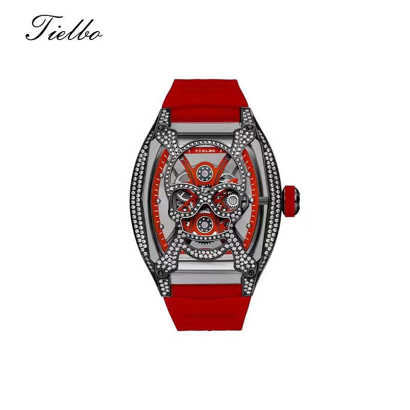 Kale Watch – Transparent, Iced-Out, Automatic T828M