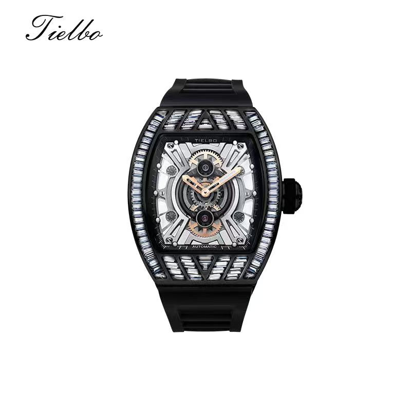 Crystal Storm Automatic Watch – Skeleton, 43×51mm, 368 Crystals T827M