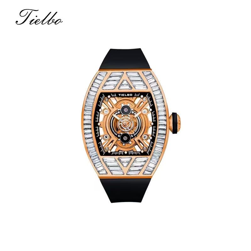 Crystal Storm Watch – Quartz, Skeleton, Crystal Inlay T827S