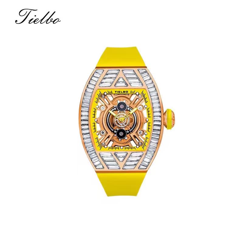 Crystal Storm Watch – Quartz, Skeleton, Crystal Inlay T827S