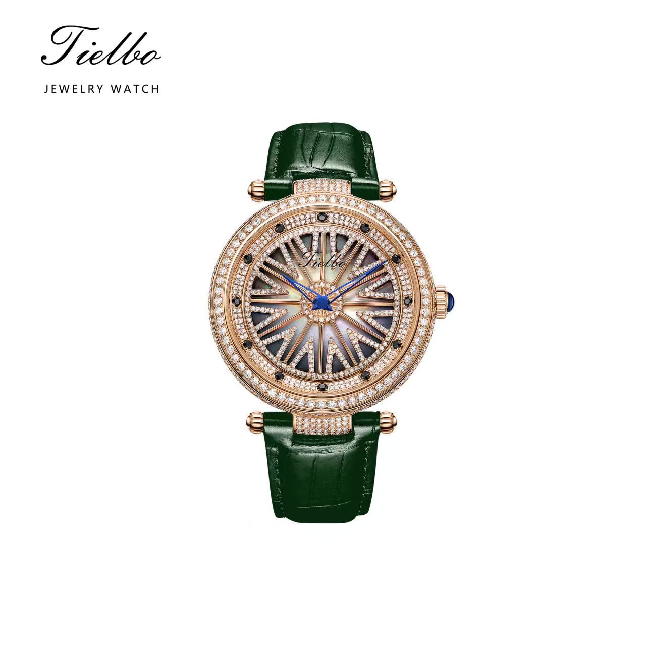 Fortune Flow Watch – Rotating Dial, Iced-Out, 45mm T127M