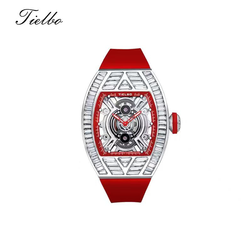 Crystal Storm Watch – Quartz, Skeleton, Crystal Inlay T827S