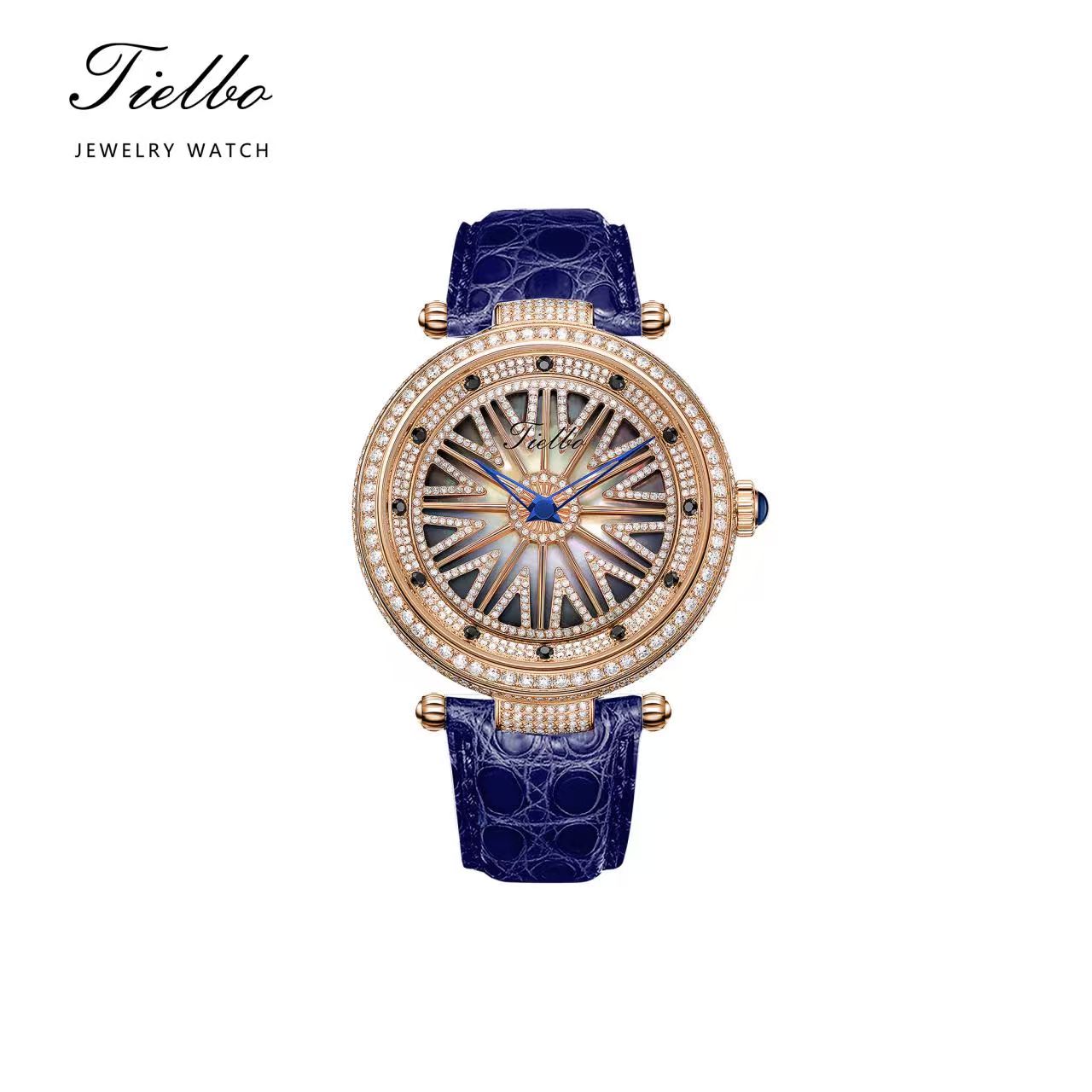 Fortune Flow Watch – Rotating Dial, Iced-Out, 45mm T127M