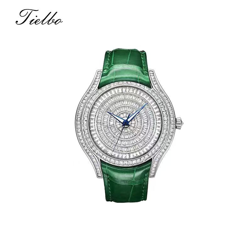 Waltz Automatic Watch – Full Crystal, Elegant, 39×45mm T815M