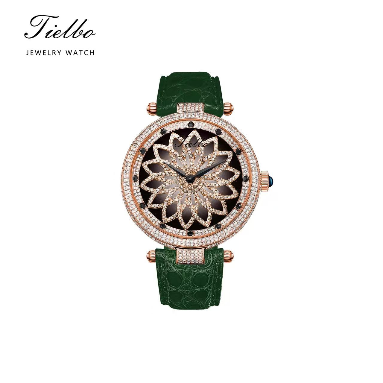 Bloom Watch – Rotating Dial, Iced-Out, 42mm T127L