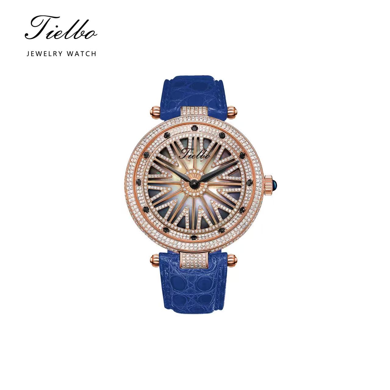 Fortune Flow Watch – Rotating Dial, Iced-Out, 42mm T127L