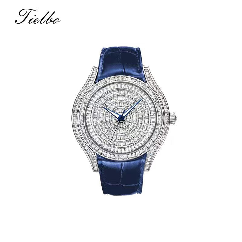 Waltz Automatic Watch – Full Crystal, Elegant, 39×45mm T815M