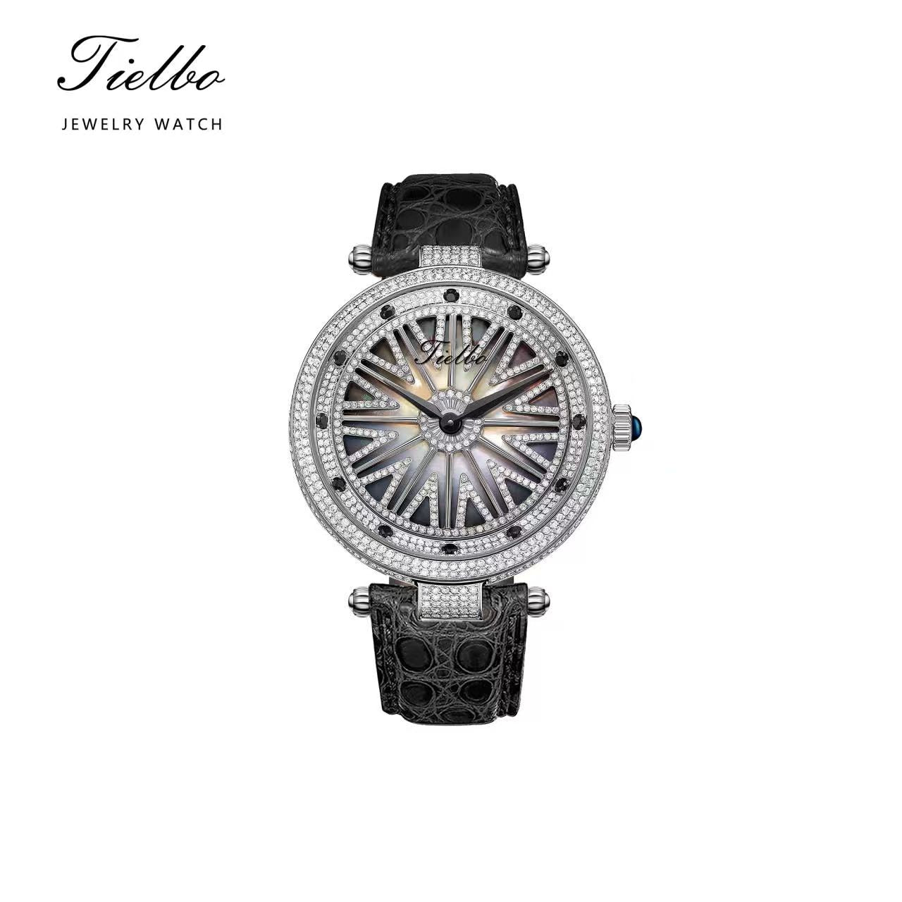 Fortune Flow Watch – Rotating Dial, Iced-Out, 42mm T127L