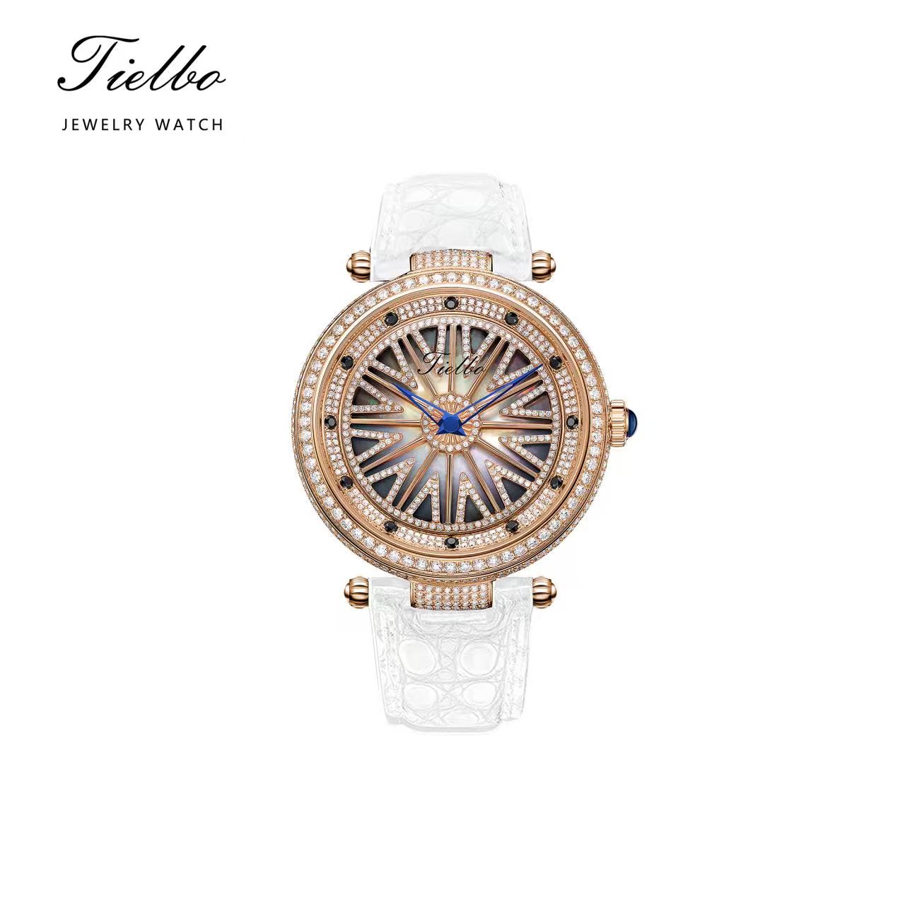 Fortune Flow Watch – Rotating Dial, Iced-Out, 45mm T127M